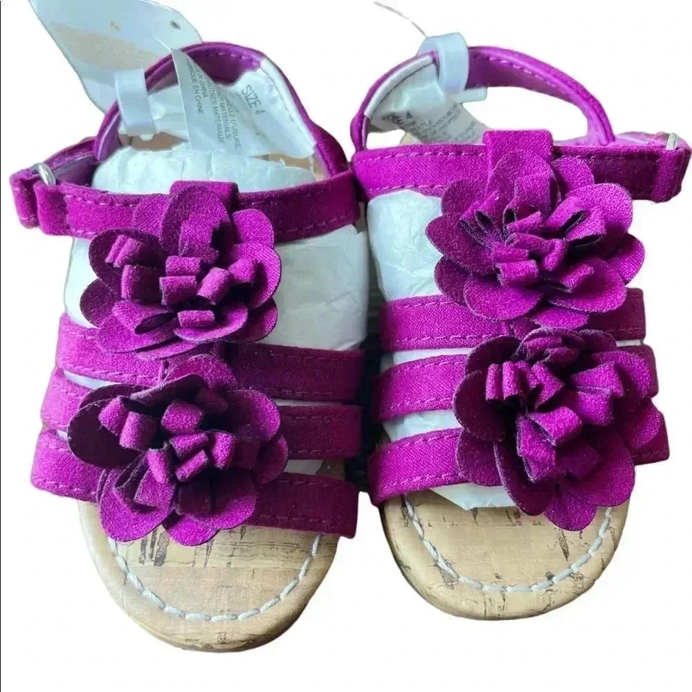 Gymboree Purple Baby/Toddler Floral Wedge Sandal